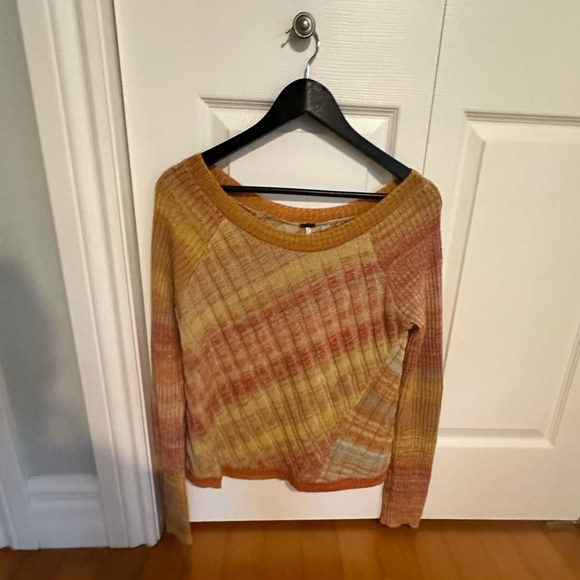 Free People Sunset Rainbow Wool Blend Sweater - Picture 4 of 4